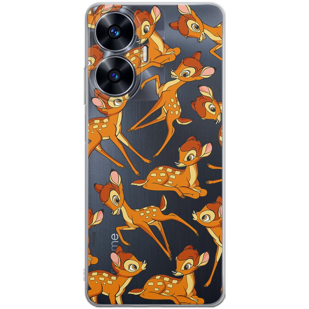 ERT GROUP mobile phone case for Realme C55 original and officially Licensed Disney pattern Bambi 017 optimally adapted to the shape of the mobile phone, partially transparent