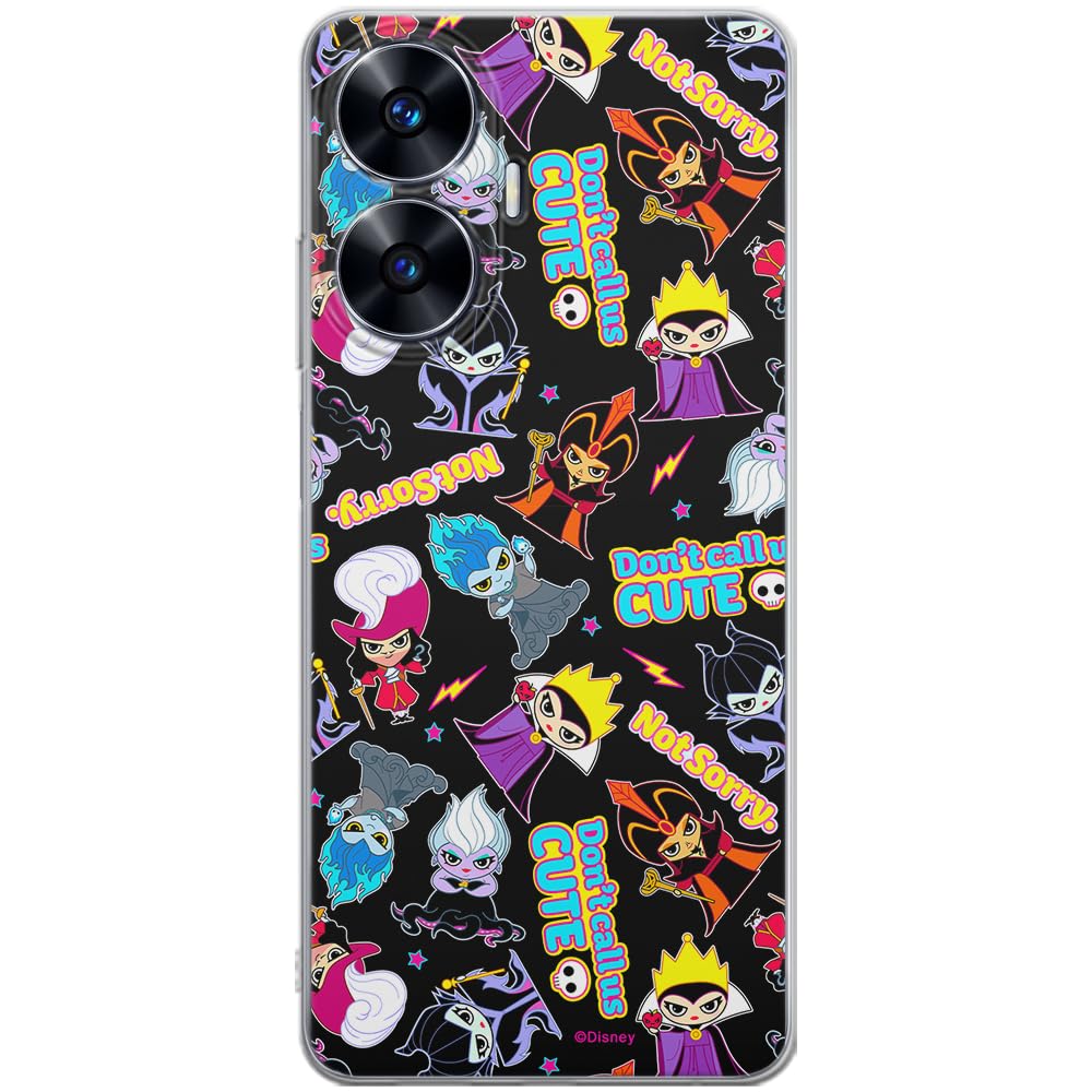 ERT GROUP mobile phone case for Realme C55 original and officially Licensed Disney pattern Disney Villains 008 optimally adapted to the shape of the mobile phone, case made of TPU