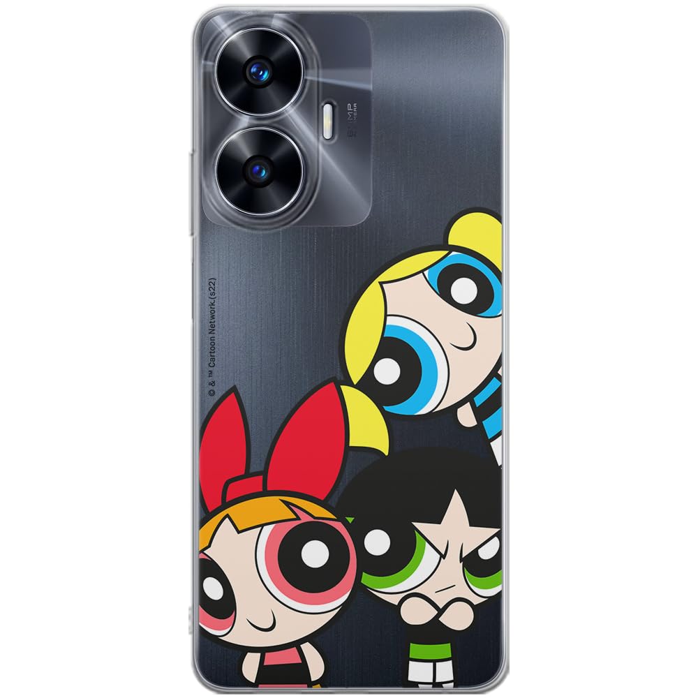 ERT GROUP mobile phone case for Realme C55 original and officially Licensed The Powerpuff Girls pattern 015 optimally adapted to the shape of the mobile phone, partially transparent