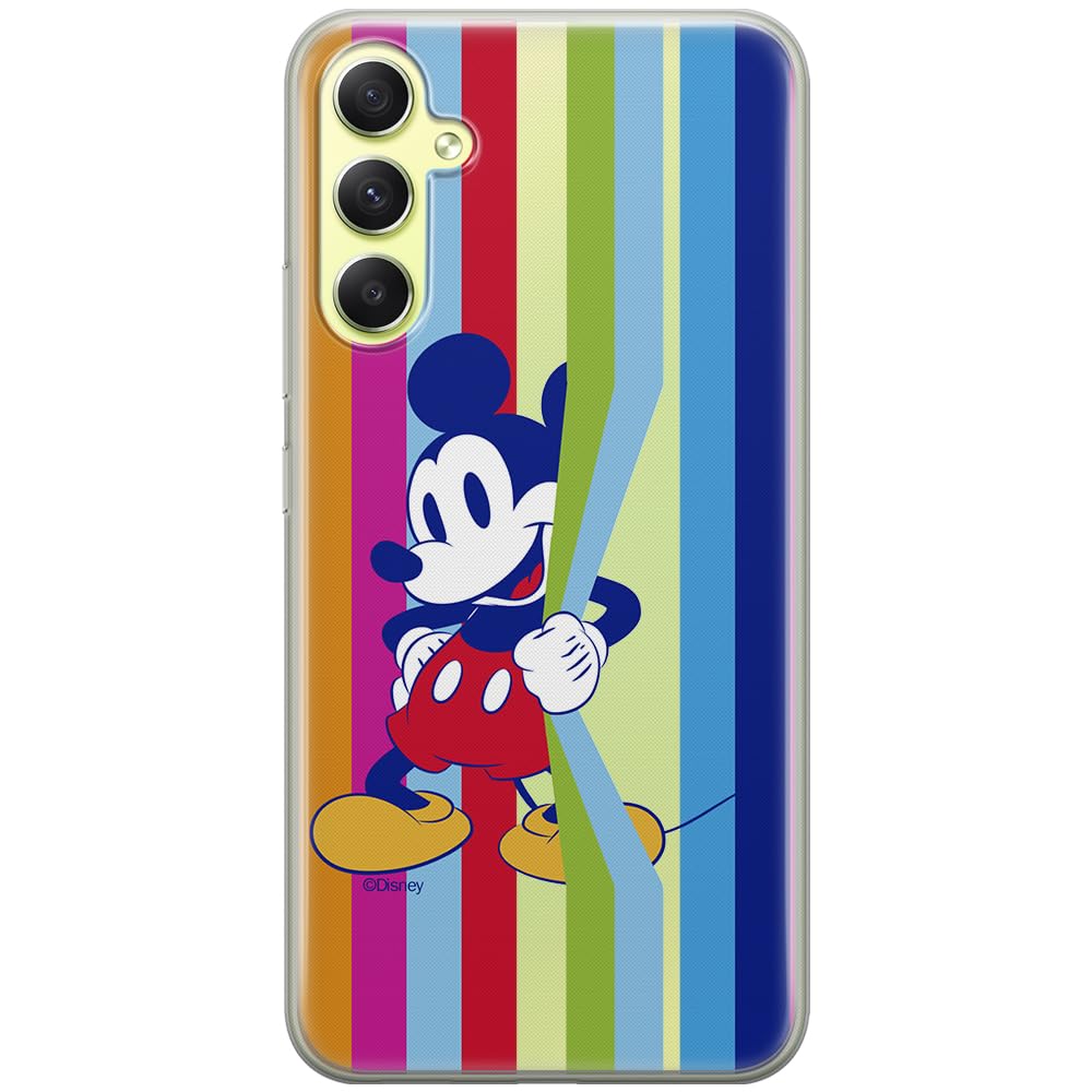 ERT GROUP mobile phone case for Samsung A34 5G original and officially Licensed Disney pattern Mickey 026 optimally adapted to the shape of the mobile phone, partially transparent