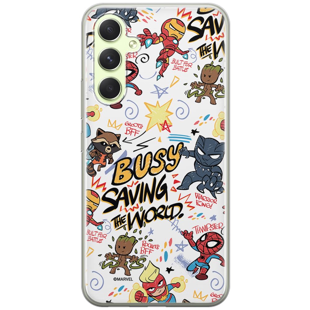 ERT GROUP mobile phone case for Samsung A54 5G original and officially Licensed Marvel pattern Avengers 026 optimally adapted to the shape of the mobile phone, case made of TPU