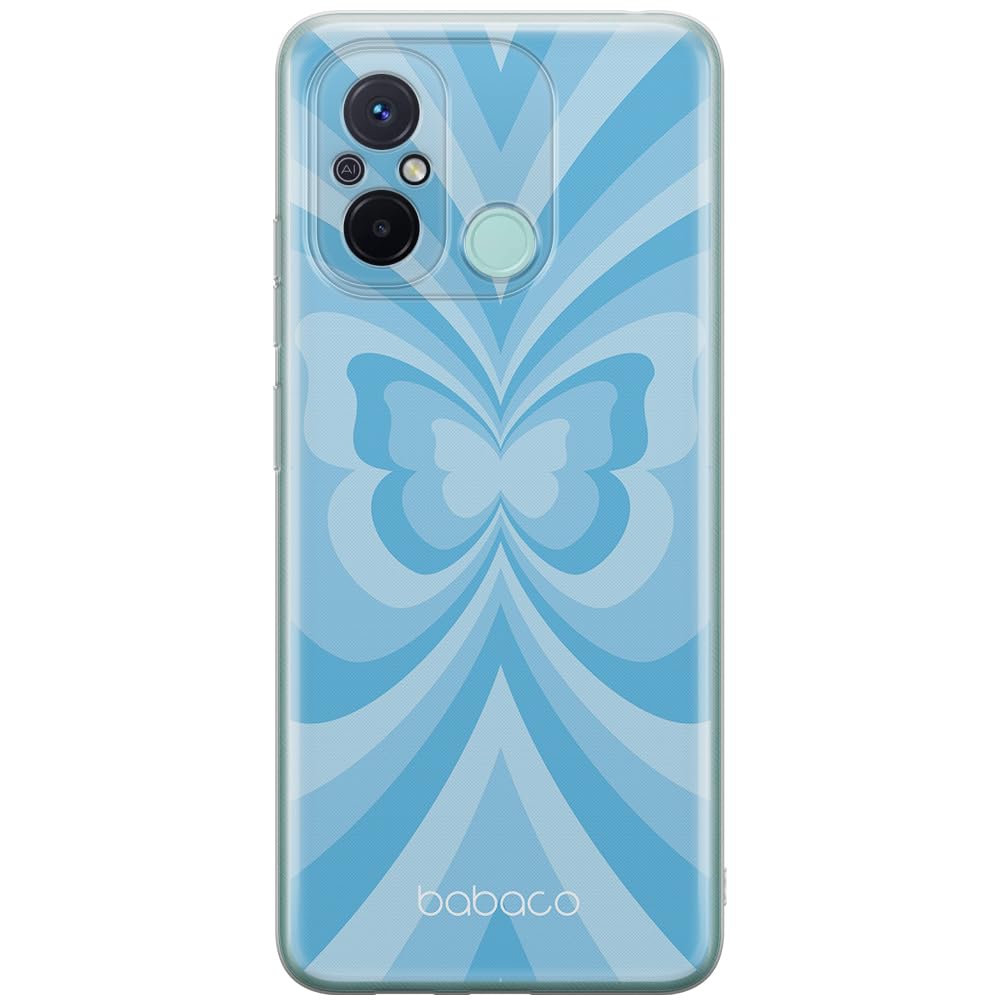 Babaco ERT GROUP mobile phone case for Xiaomi REDMI 12C/ REDMI 11A original and officially Licensed pattern Butterflies 001 optimally adapted to the shape of the mobile phone, case made of TPU