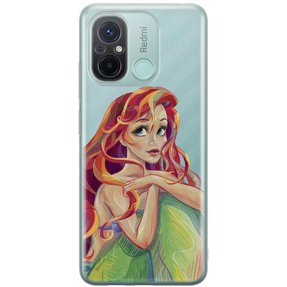 ERT GROUP mobile phone case for Xiaomi REDMI 12C/ REDMI 11A original and officially Licensed Disney pattern Ariel 004 optimally adapted to the shape of the mobile phone, partially transparent