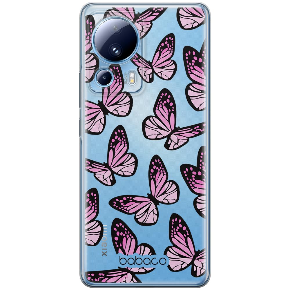 Babaco ERT GROUP mobile phone case for Xiaomi 13 LITE/CIVI 2 original and officially Licensed pattern Butterflies 002 optimally adapted to the shape of the mobile phone, case made of TPU