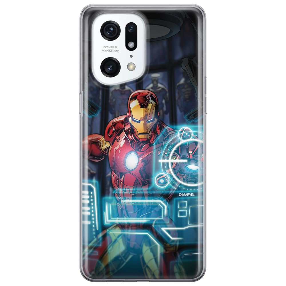 ERT GROUP mobile phone case for Oppo FIND X5 PRO original and officially Licensed Marvel pattern Iron Man 034 optimally adapted to the shape of the mobile phone, case made of TPU