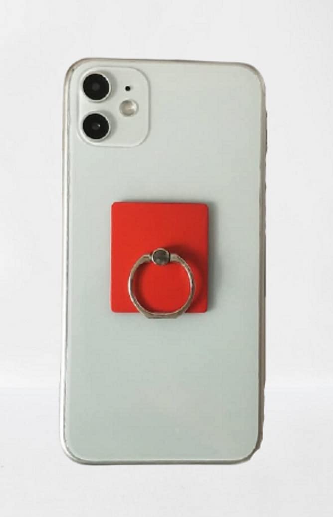 Cell Phone Ring Holder, [2 Pack] Luxury 360° Adjustable Cell Phone Finger Ring Stand Holder (Red)