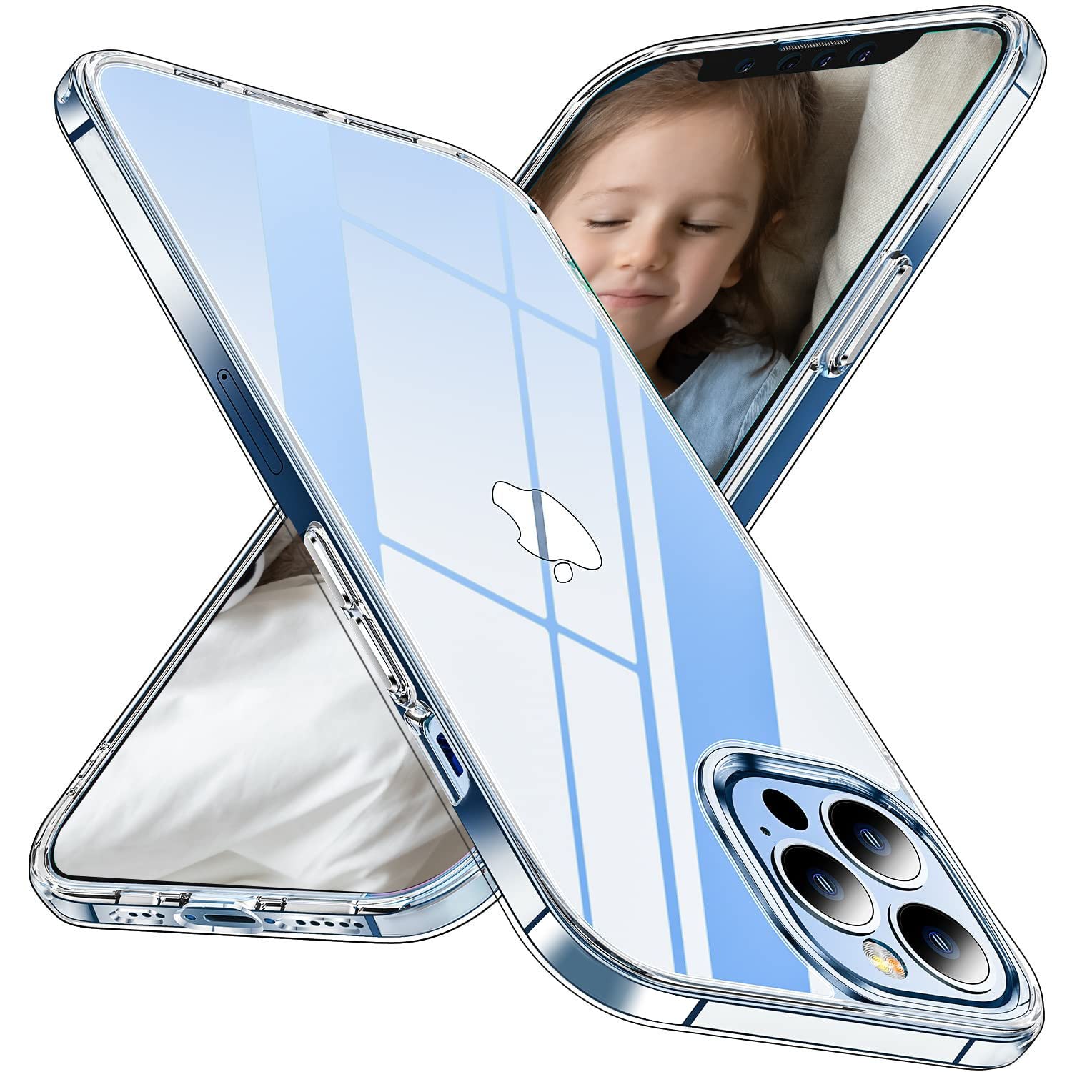 JJTGS Designed for iPhone13 Pro Max Case, Anti-Scratch Clear Back, Anti-Yellowing Technology, Resistant Hard Back, Scratch Resistant, Clear