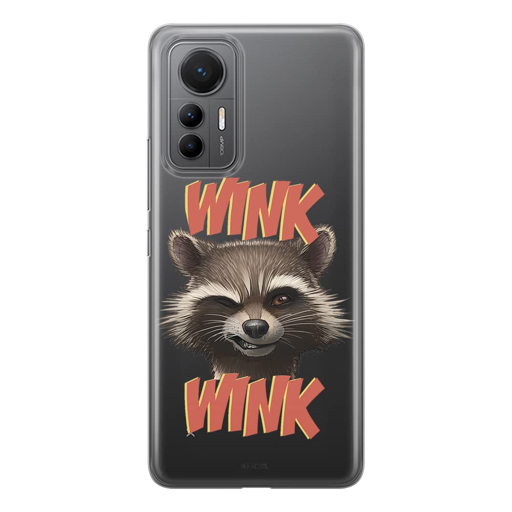 ERT GROUP mobile phone case for Xiaomi MI 12 LITE original and officially Licensed Marvel pattern Rocket 003 optimally adapted to the shape of the mobile phone, partially transparent