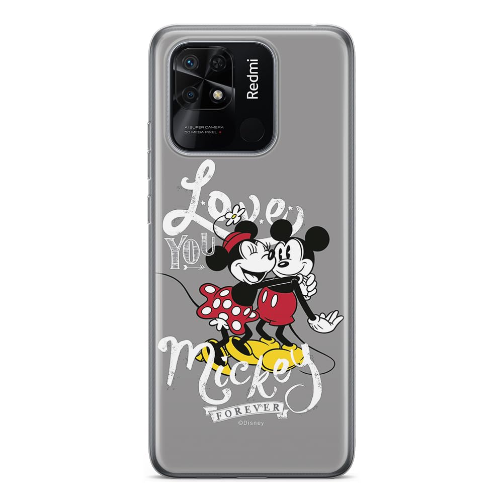 ERT GROUP mobile phone case for Xiaomi REDMI 10C original and officially Licensed Disney pattern Mickey & Minnie 001 optimally adapted to the shape of the mobile phone, case made of TPU