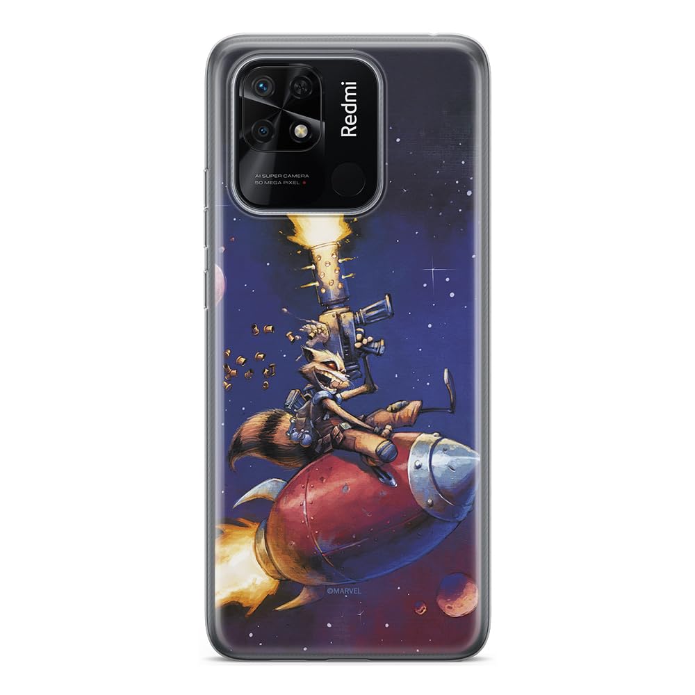 ERT GROUP mobile phone case for Xiaomi REDMI 10C original and officially Licensed Marvel pattern Rocket 007 optimally adapted to the shape of the mobile phone, case made of TPU