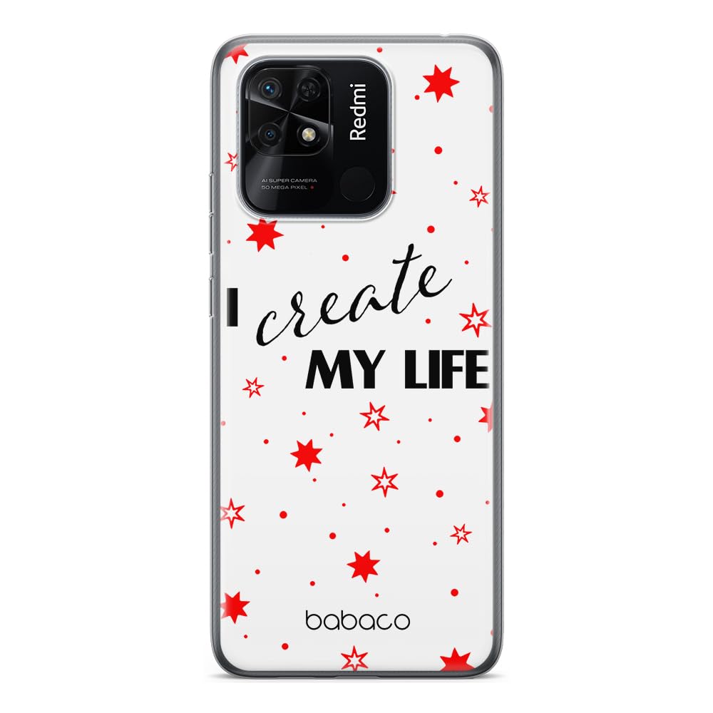 Babaco ERT GROUP mobile phone case for Xiaomi REDMI 10C original and officially Licensed pattern Positive vibes 006 optimally adapted to the shape of the mobile phone, partially transparent