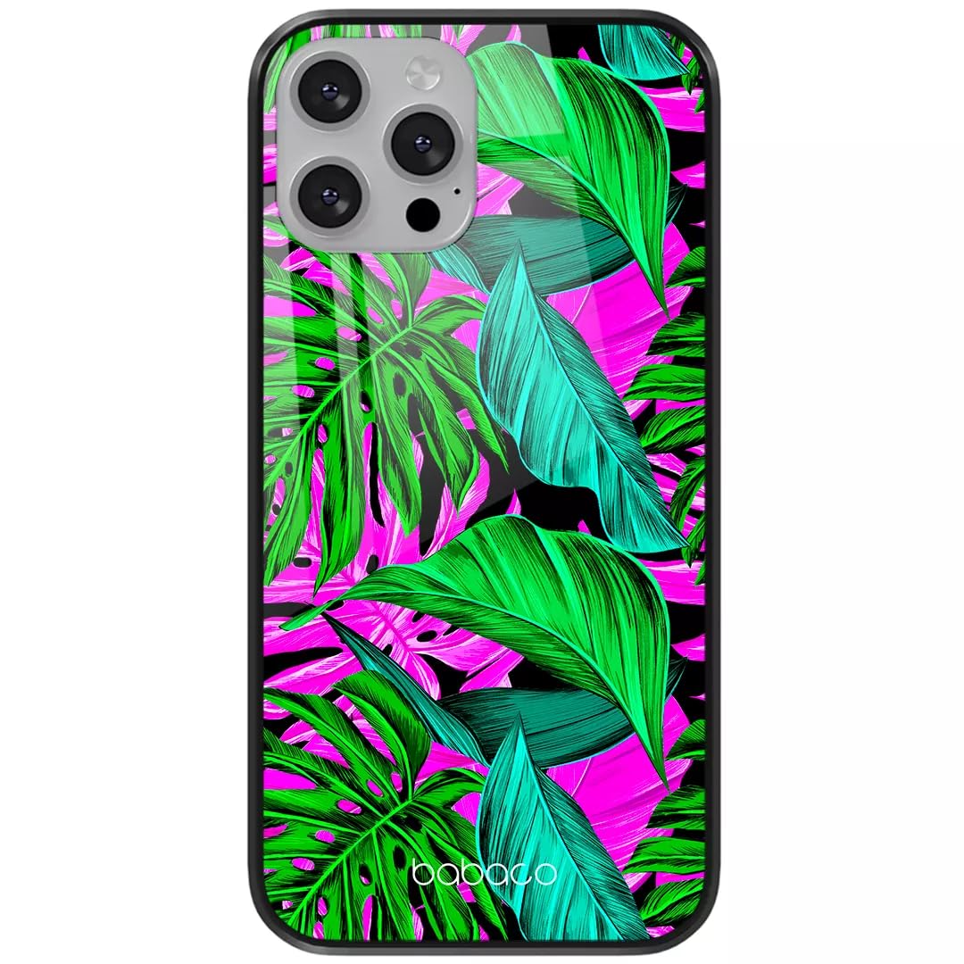 Babaco ERT GROUP mobile phone case for Apple Iphone 13 PRO original and officially Licensed pattern Plants 004 made of hardened glass, optimally adapted to the mobile phone, protective cover