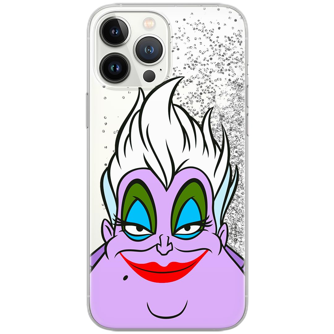 ERT GROUP mobile phone case for Apple Iphone 14 original and officially Licensed Disney pattern Ursula 002 optimally adapted to the mobile phone, with glitter overflow effect