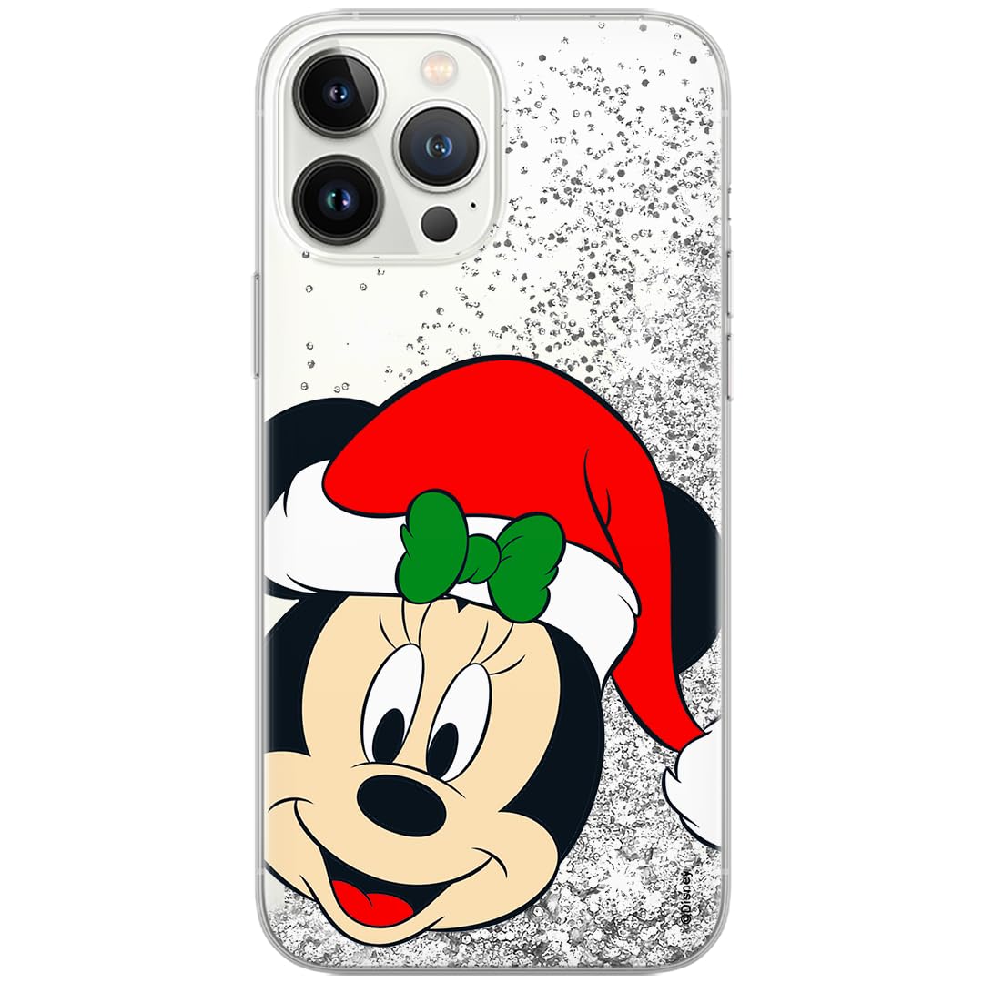 ERT GROUP mobile phone case for Apple Iphone 14 original and officially Licensed Disney pattern Minnie 060 optimally adapted to the mobile phone, with glitter overflow effect