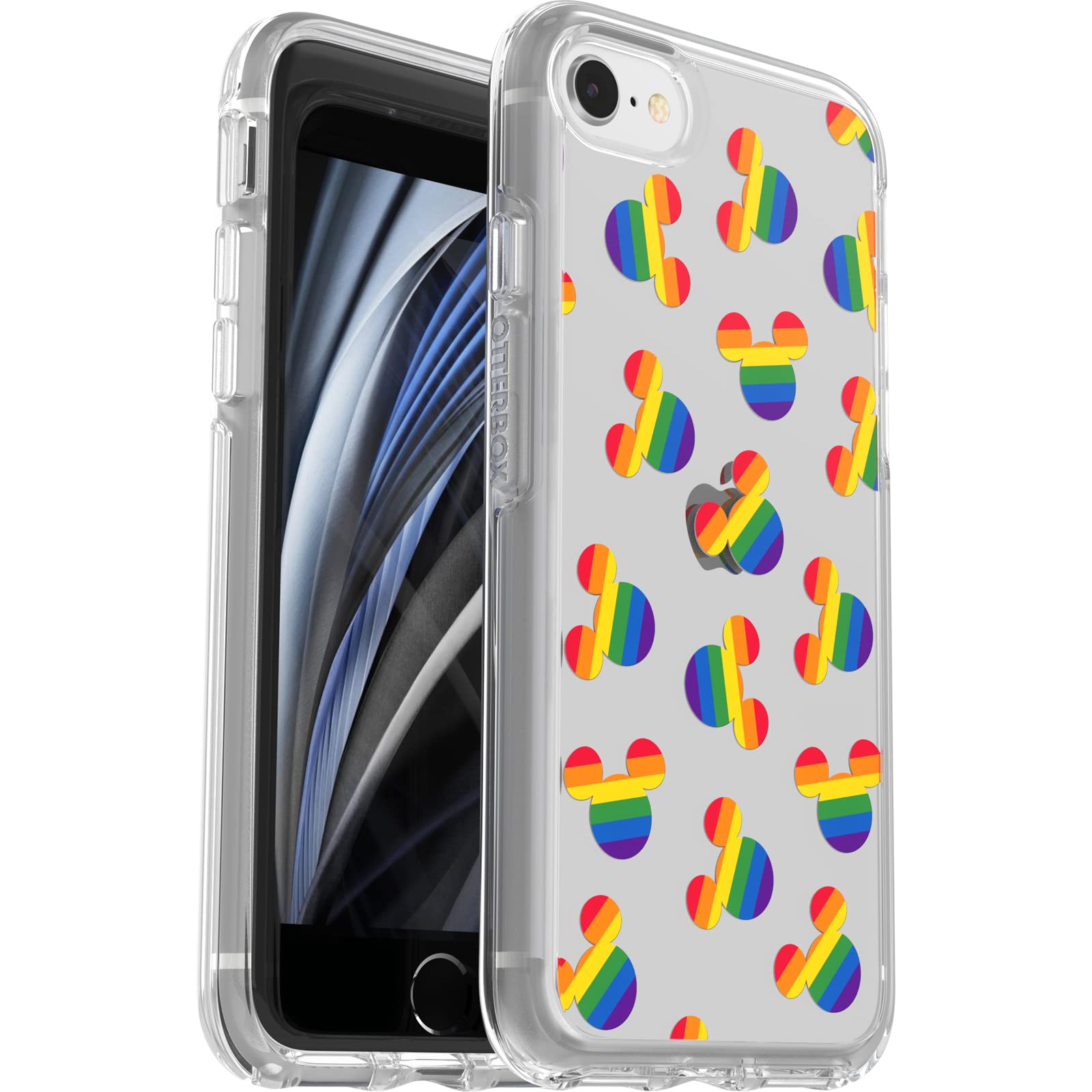 OtterBox iPhone 7/8 and iPhone SE 3rd and 2nd Gen Symmetry Series Case - Mickey Pride, Ultra-Sleek, Wireless Charging Compatible, Raised Edges Protect Camera & Screen