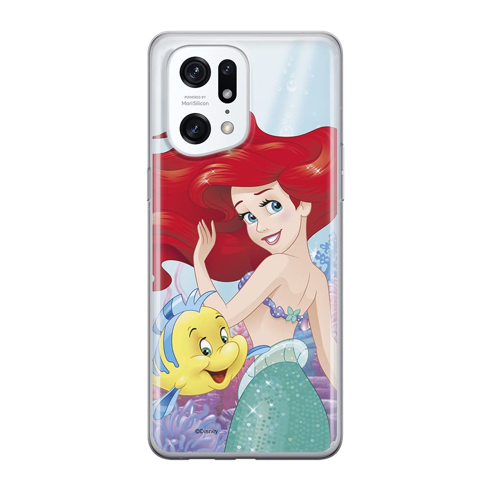ERT GROUP mobile phone case for Oppo FIND X5 PRO original and officially Licensed Disney pattern Ariel and Flounder 001 optimally adapted to the shape of the mobile phone, case made of TPU