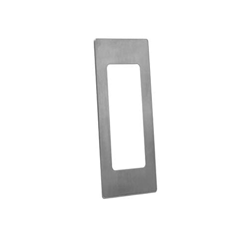 in-Wall Electronic Toothbrush Charger Accessory by ProofVision Compatible with Oral B/Braun Electric Toothbrushes. fascia plate BRUSHED CHROME fits PV11 and PV12, Twin charger & Charger with socket