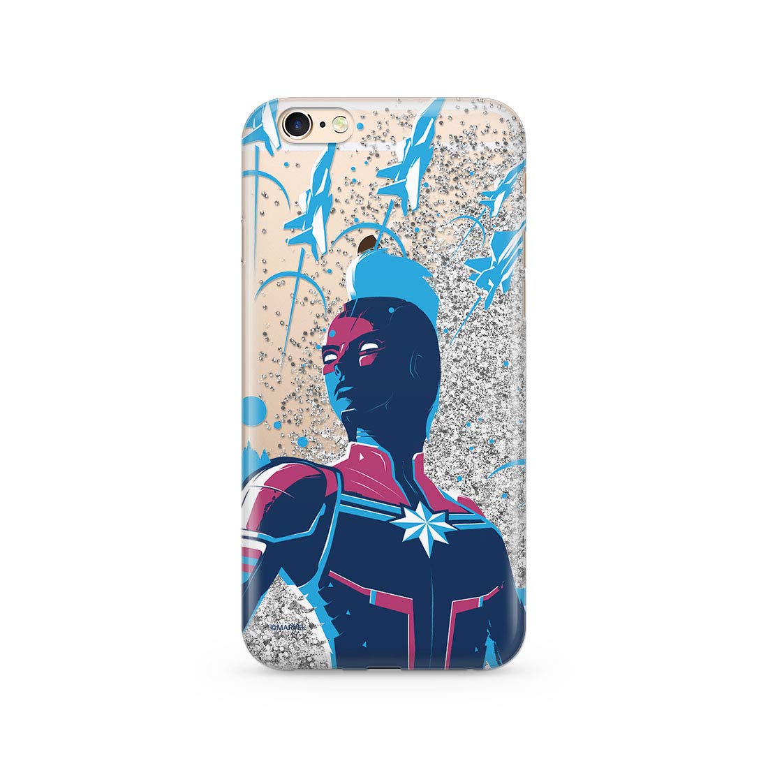 ERT GROUP Original Marvel Captain Marvel TPU Case for iPhone 6 PLUS, Liquid Silicone Cover, Flexible and Slim, Protective for Screen, Shockproof and Anti-Scratch Phone Case Silver
