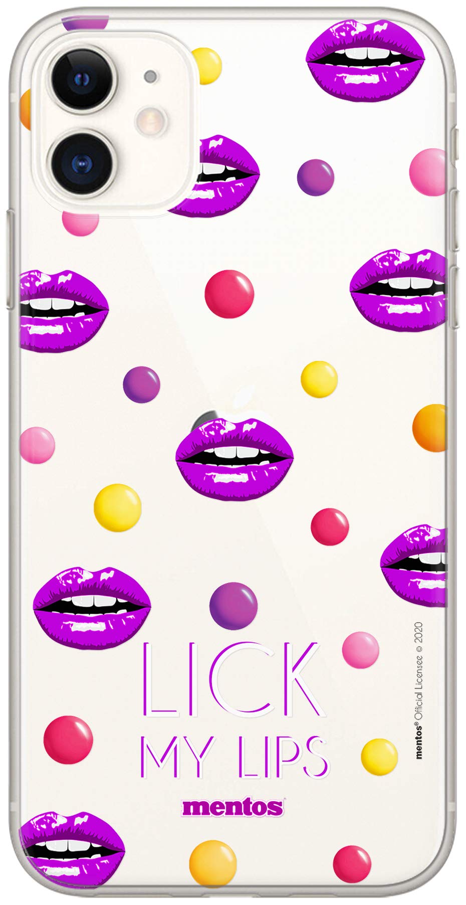 ERT GROUP Original and officially licensed Mentos case for iPhone 11, optimal for the shape of the smartphone, Protective Silicone case, partially transparent