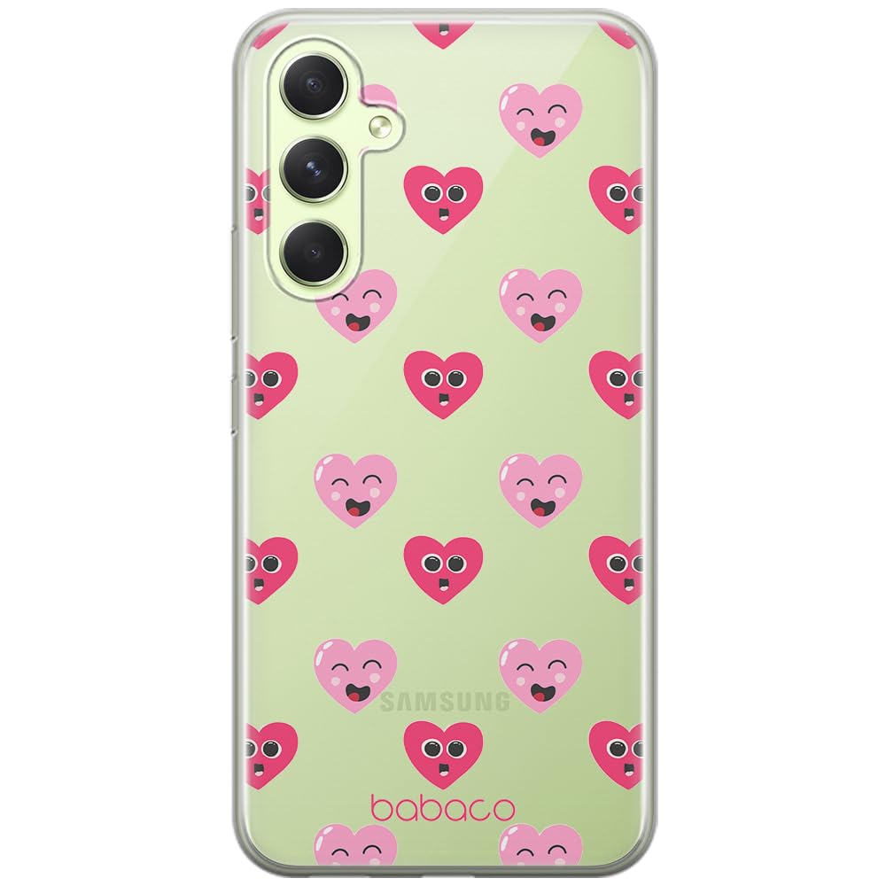 Babaco ERT GROUP mobile phone case for Samsung A54 5G original and officially Licensed pattern Hearts 006 optimally adapted to the shape of the mobile phone, partially transparent