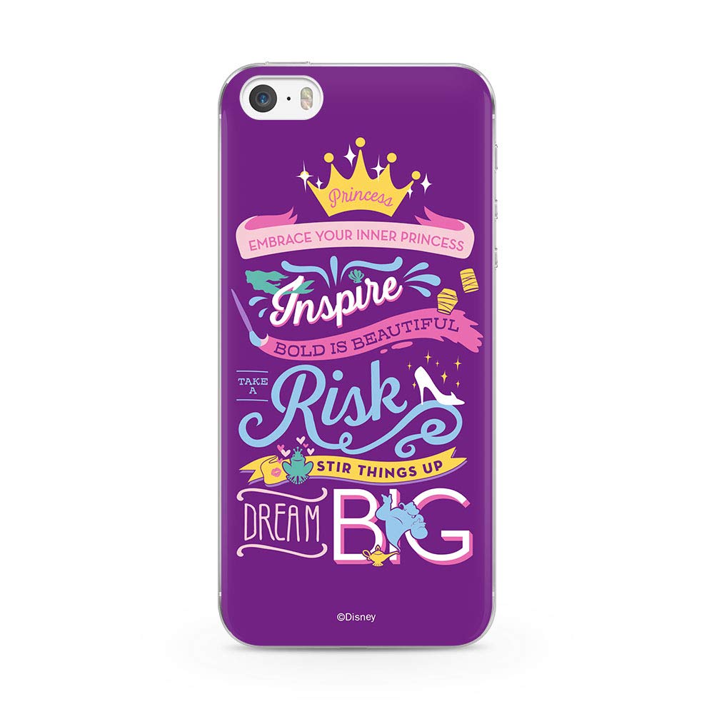 ERT GROUP mobile phone case for Apple Iphone 5/5S/SE original and officially Licensed Disney pattern Princess 003 optimally adapted to the shape of the mobile phone, case made of TPU