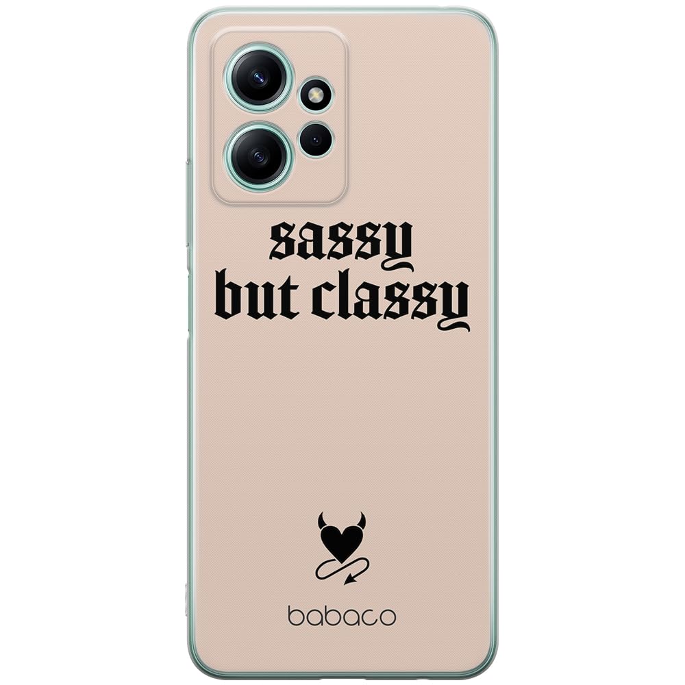 Babaco ERT GROUP mobile phone case for Xiaomi REDMI NOTE 12 4G original and officially Licensed pattern Sassy but classy 001 optimally adapted to the shape of the mobile phone, case made of TPU