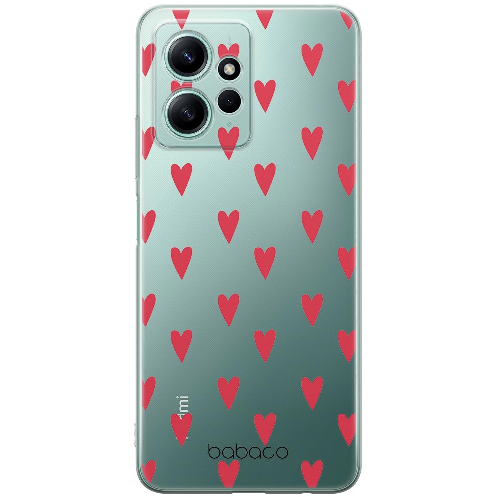 Babaco ERT GROUP mobile phone case for Xiaomi REDMI NOTE 12 4G original and officially Licensed pattern Hearts 004 optimally adapted to the shape of the mobile phone, partially transparent