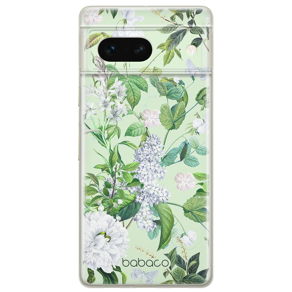 Babaco ERT GROUP mobile phone case for Google PIXEL 7 original and officially Licensed pattern Flowers 038 optimally adapted to the shape of the mobile phone, case made of TPU