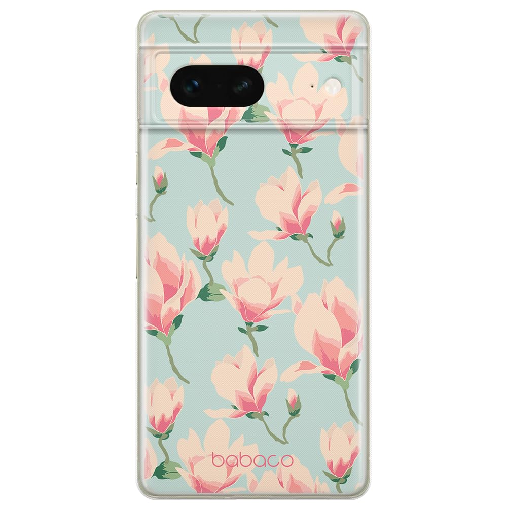 Babaco ERT GROUP mobile phone case for Google PIXEL 7 original and officially Licensed pattern Flowers 016 optimally adapted to the shape of the mobile phone, case made of TPU