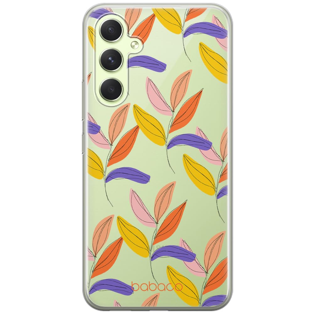 Babaco ERT GROUP mobile phone case for Samsung A54 5G original and officially Licensed pattern Plants 007 optimally adapted to the shape of the mobile phone, partially transparent