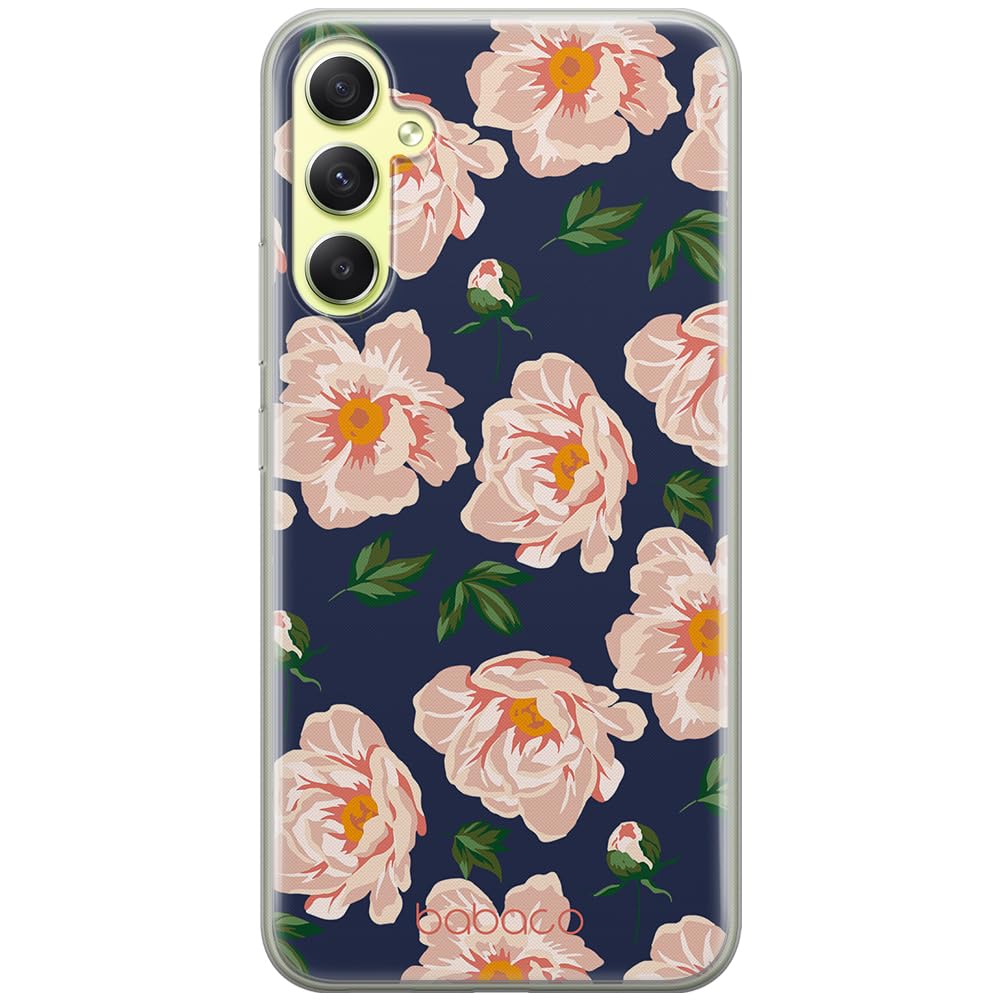 Babaco ERT GROUP mobile phone case for Samsung A34 5G original and officially Licensed pattern Flowers 014 optimally adapted to the shape of the mobile phone, case made of TPU
