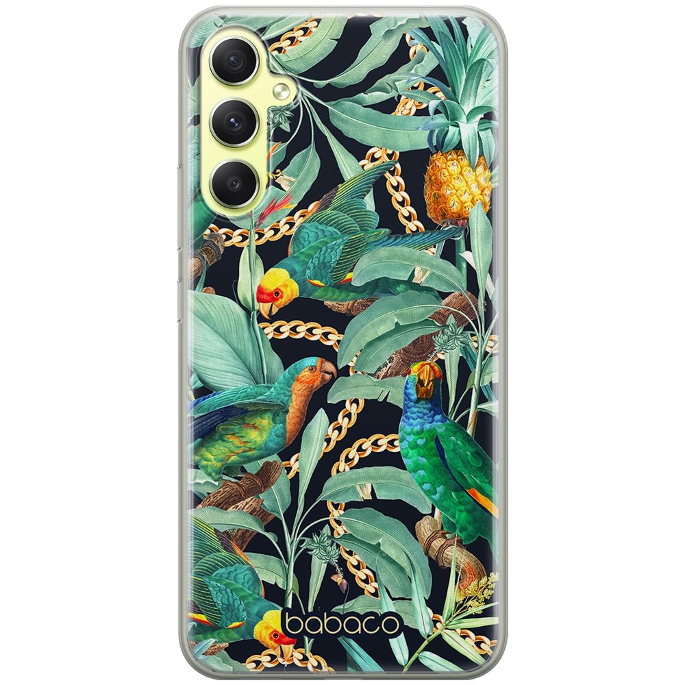 Babaco ERT GROUP mobile phone case for Samsung A34 5G original and officially Licensed pattern Flowers 058 optimally adapted to the shape of the mobile phone, case made of TPU
