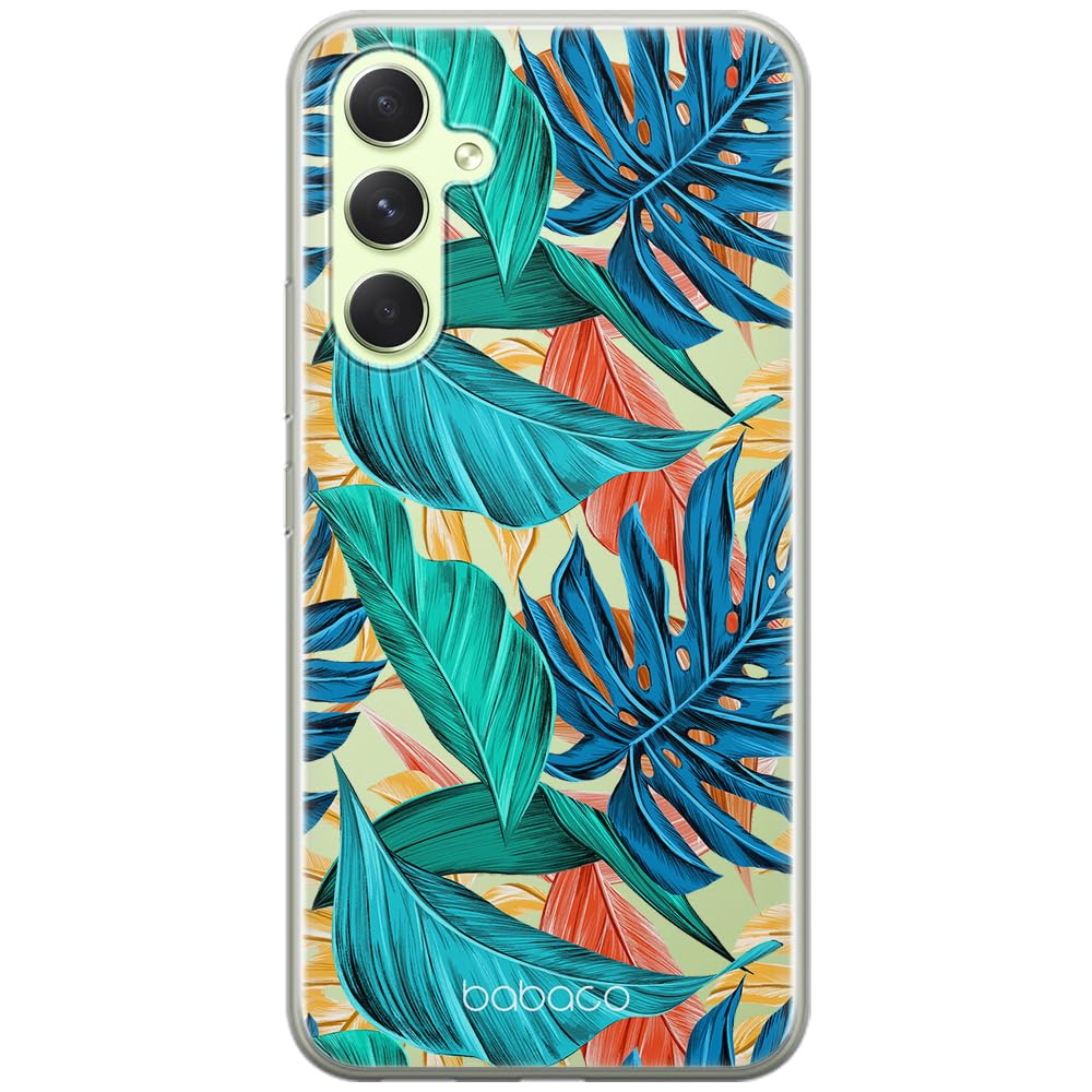 Babaco ERT GROUP mobile phone case for Samsung A54 5G original and officially Licensed pattern Plants 005 optimally adapted to the shape of the mobile phone, partially transparent