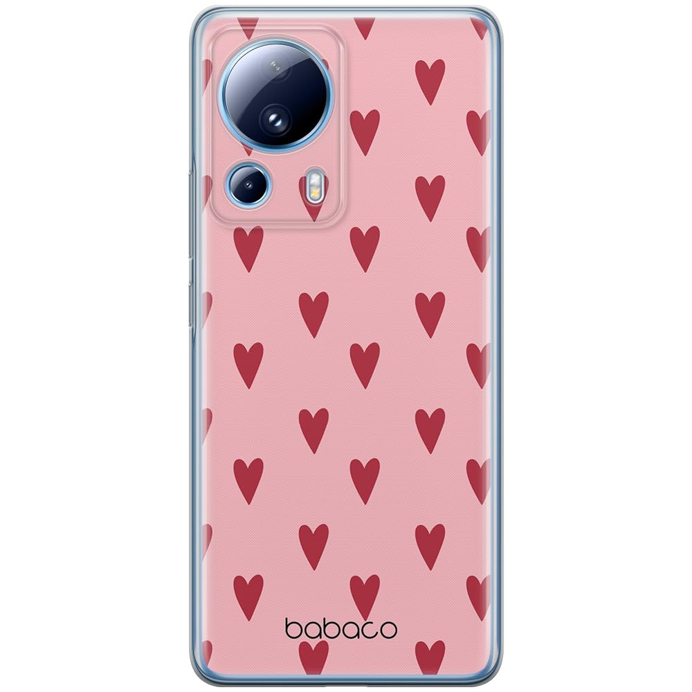 Babaco ERT GROUP mobile phone case for Xiaomi 13 LITE/CIVI 2 original and officially Licensed pattern Hearts 004 optimally adapted to the shape of the mobile phone, case made of TPU