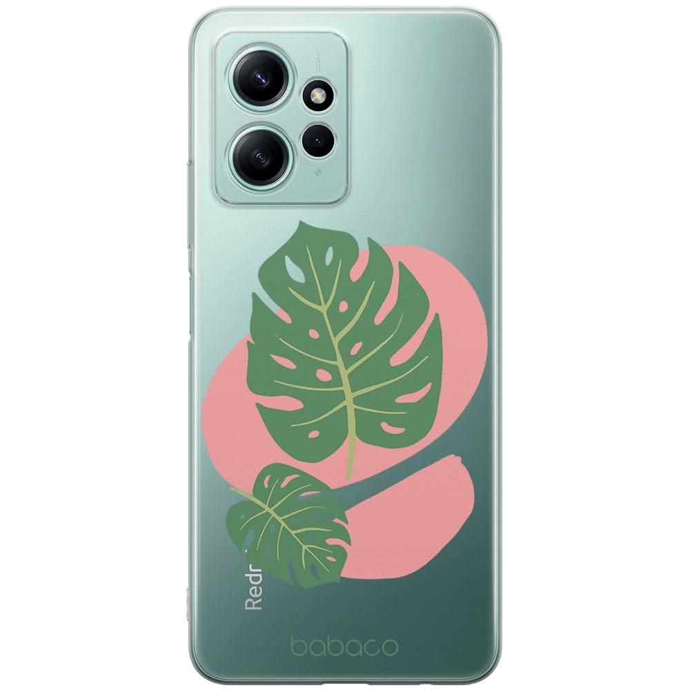 Babaco ERT GROUP mobile phone case for Xiaomi REDMI NOTE 12 4G original and officially Licensed pattern Plants 011 optimally adapted to the shape of the mobile phone, partially transparent