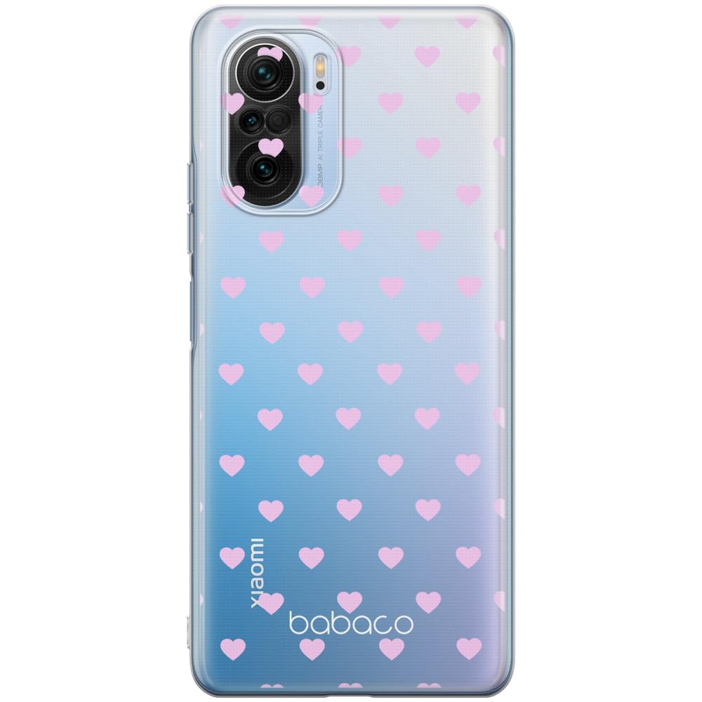 Babaco ERT GROUP mobile phone case for Xiaomi MI 11i/ REDMI K40/K40 PRO/POCO F3/ F3 PRO original and officially Licensed pattern Hearts 001, partially transparent