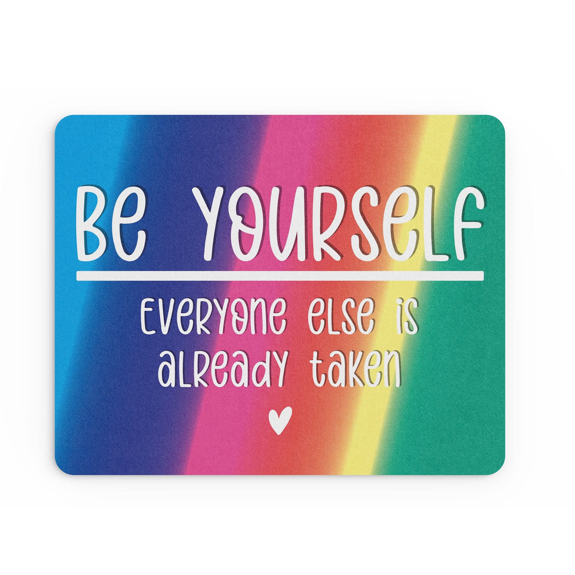 Tongue in Peach Funny Mouse Mat Office Work Mousepad Desk Accessories Computers Colleague Coworker Be Yourself Everyone Else Is Taken Motivation Quote MM292