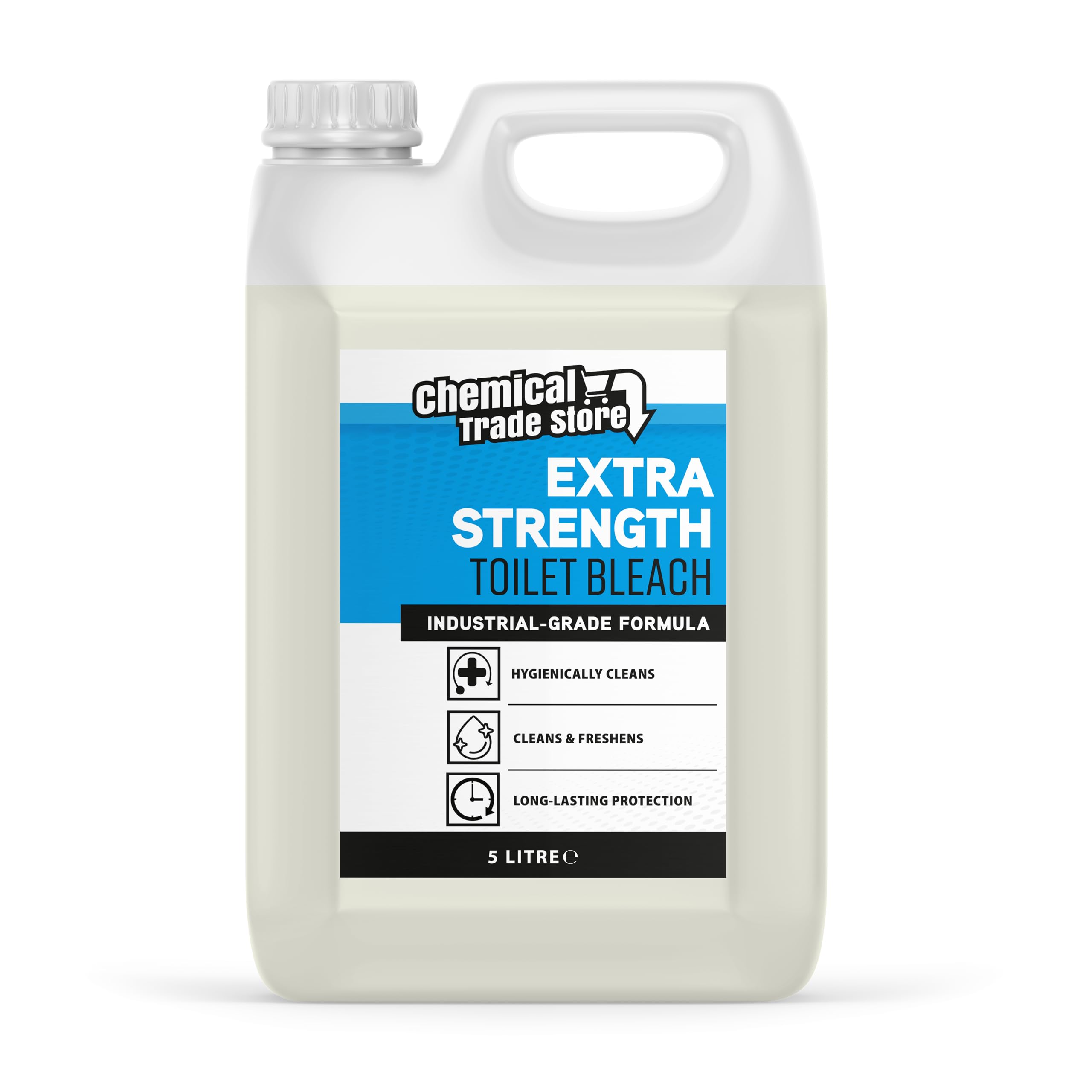 Chemical Trade Store - Toilet Bleach | Thick Strong Hard Surface Bathroom Cleaner - 5 Litre