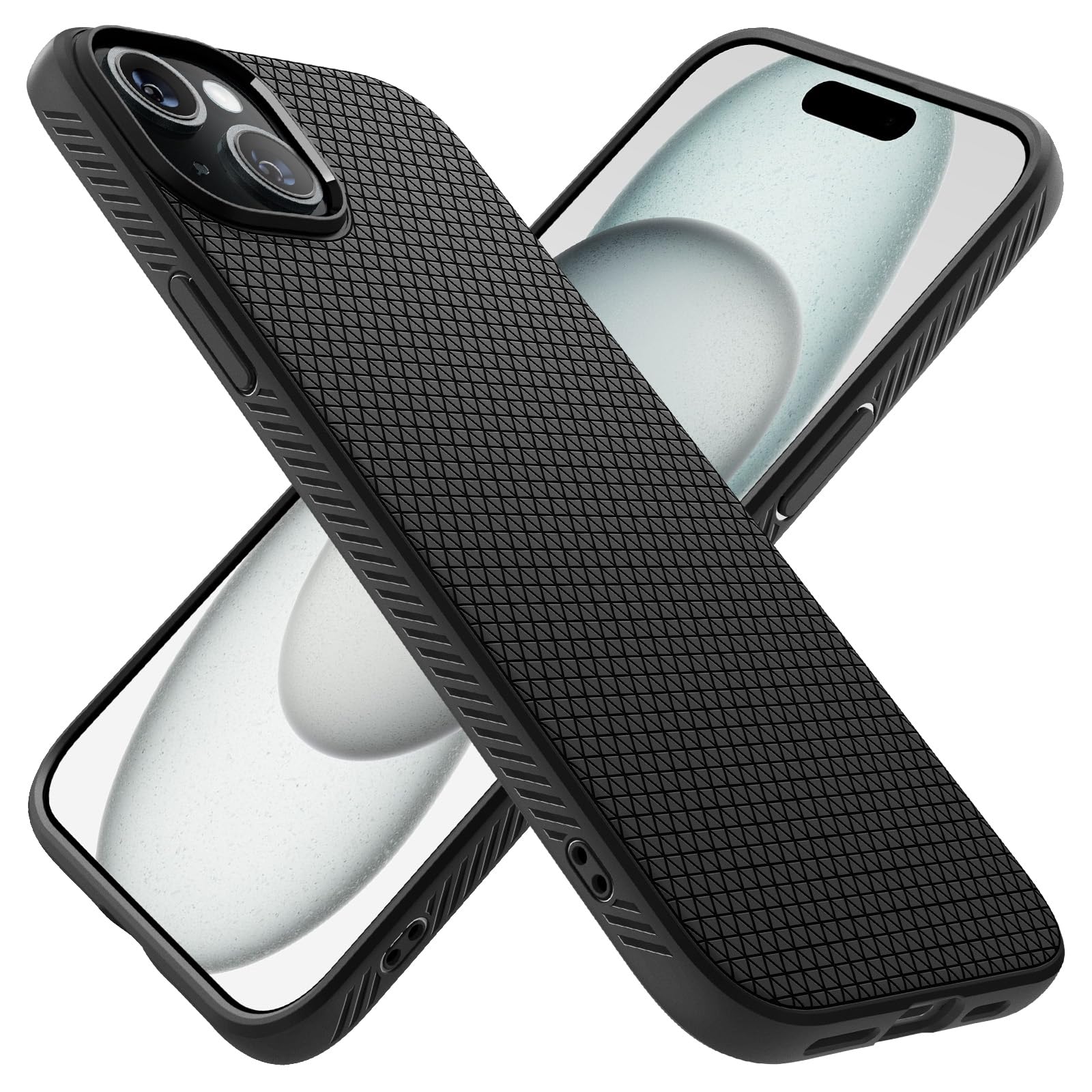 Spigen Liquid Air Case Compatible with iPhone 15 - Matte Black