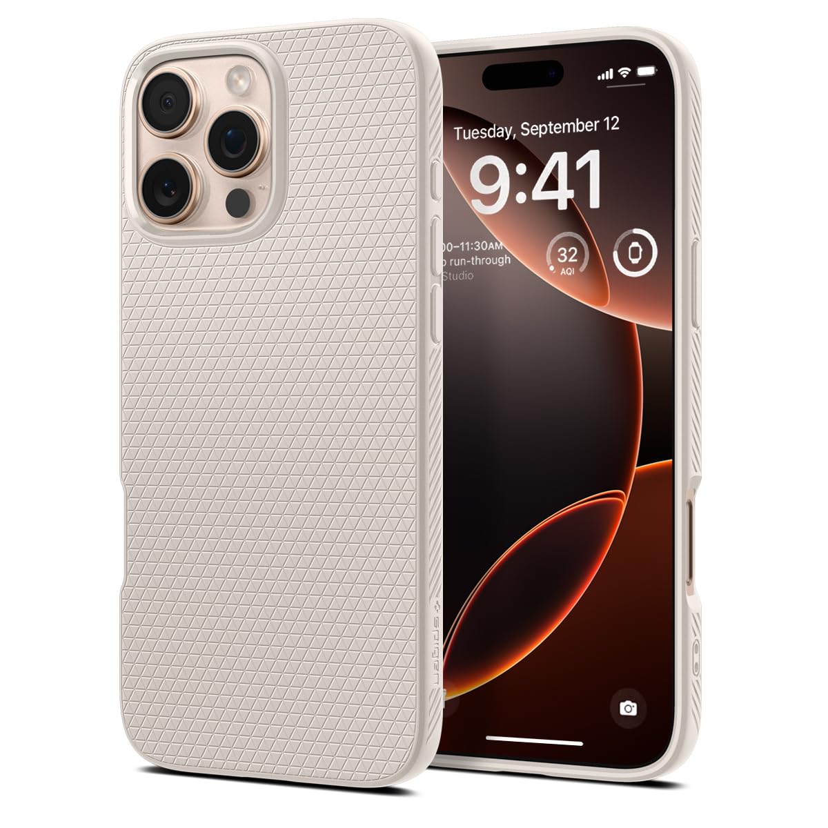 Spigen Liquid Air Case Compatible with iPhone 16 Pro - Natural Titanium