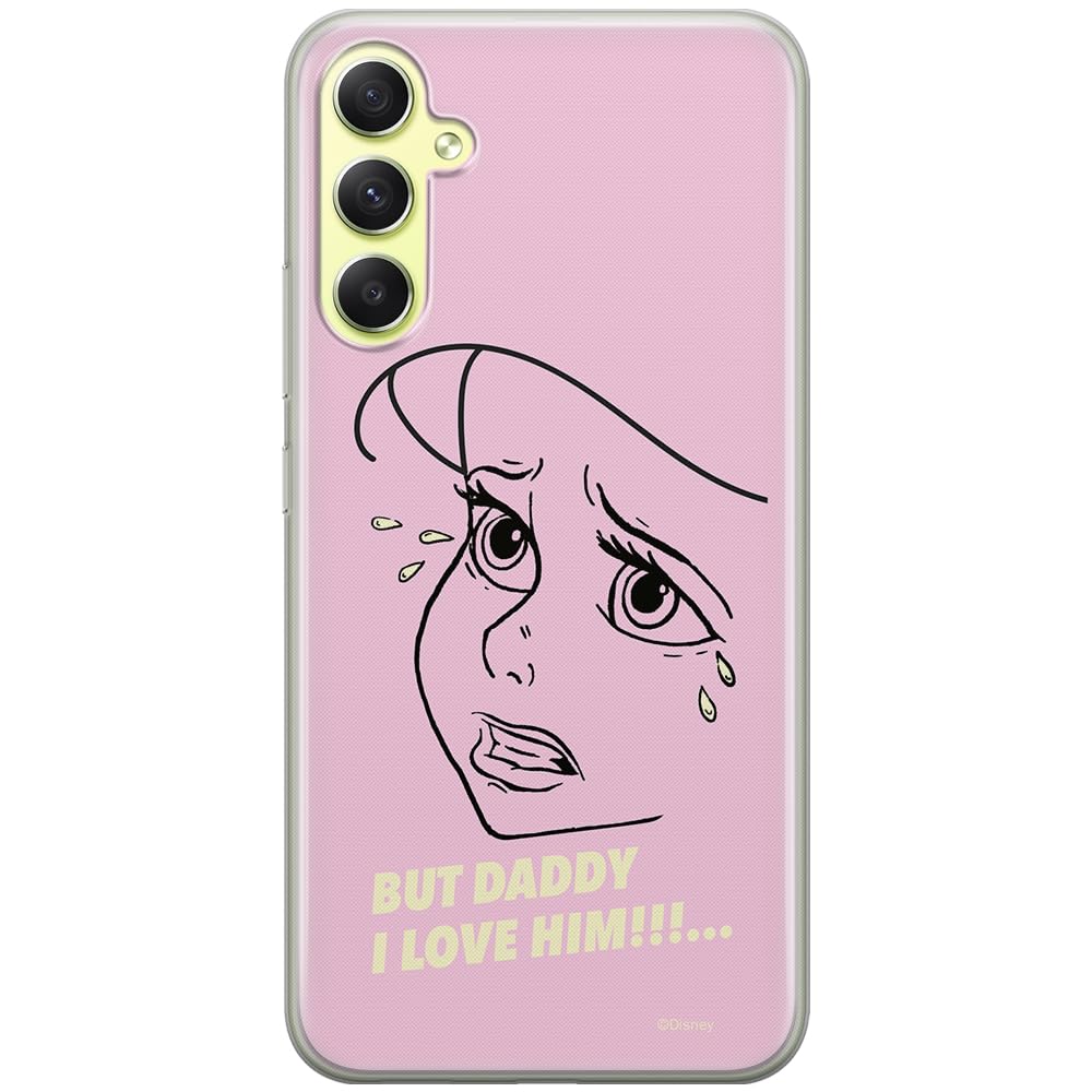 ERT GROUP mobile phone case for Samsung A34 5G original and officially Licensed Disney pattern Ariel 007 optimally adapted to the shape of the mobile phone, case made of TPU