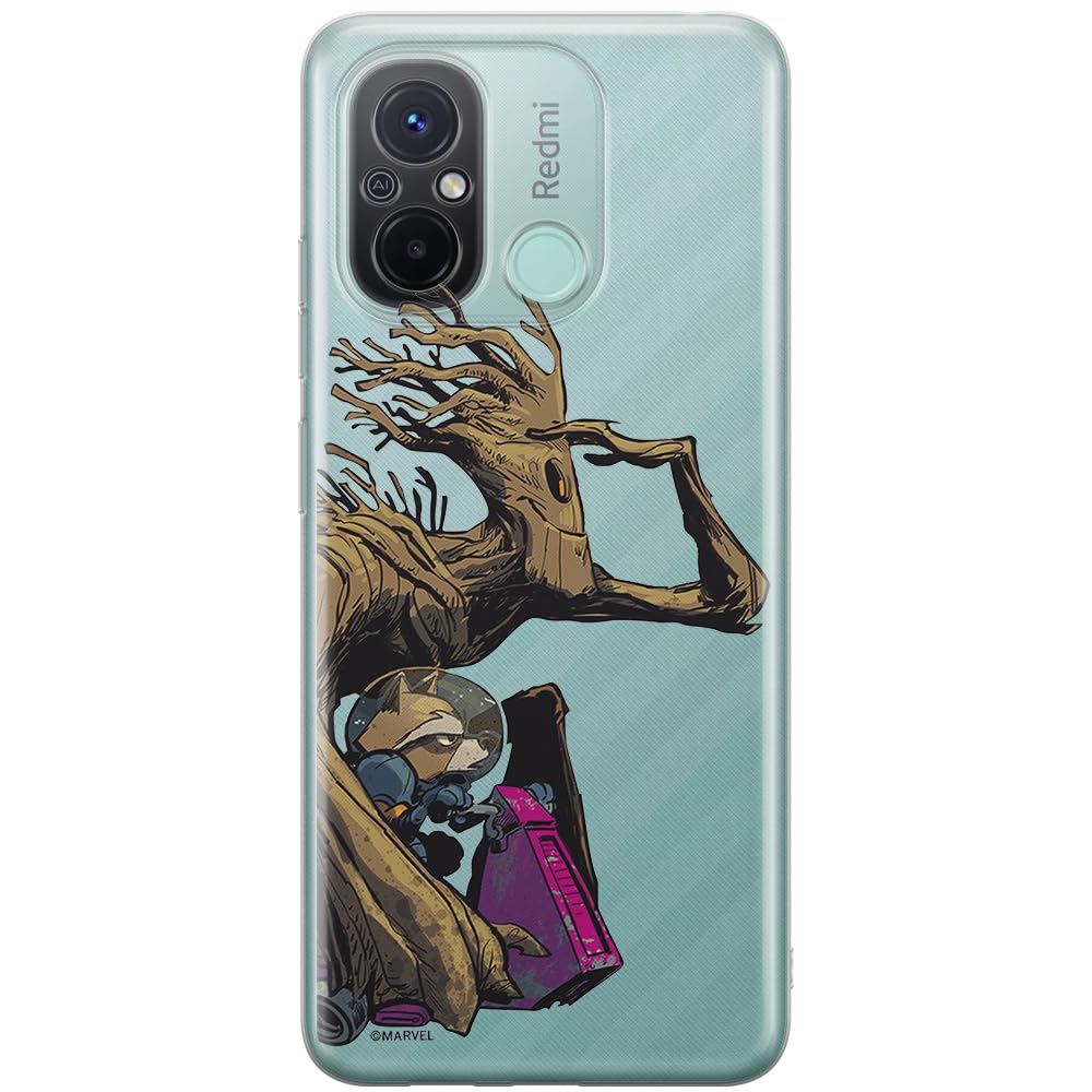 ERT GROUP mobile phone case for Xiaomi REDMI 12C/ REDMI 11A original and officially Licensed Marvel pattern Guardians of the Galaxy 003 adapted to the shape of the mobile phone, partially transparent