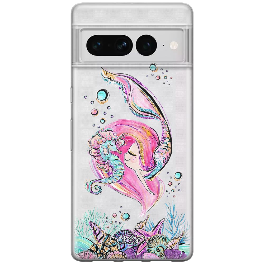 Babaco ERT GROUP mobile phone case for Google PIXEL 7 PRO original and officially Licensed pattern Ocean 002 optimally adapted to the shape of the mobile phone, partially transparent