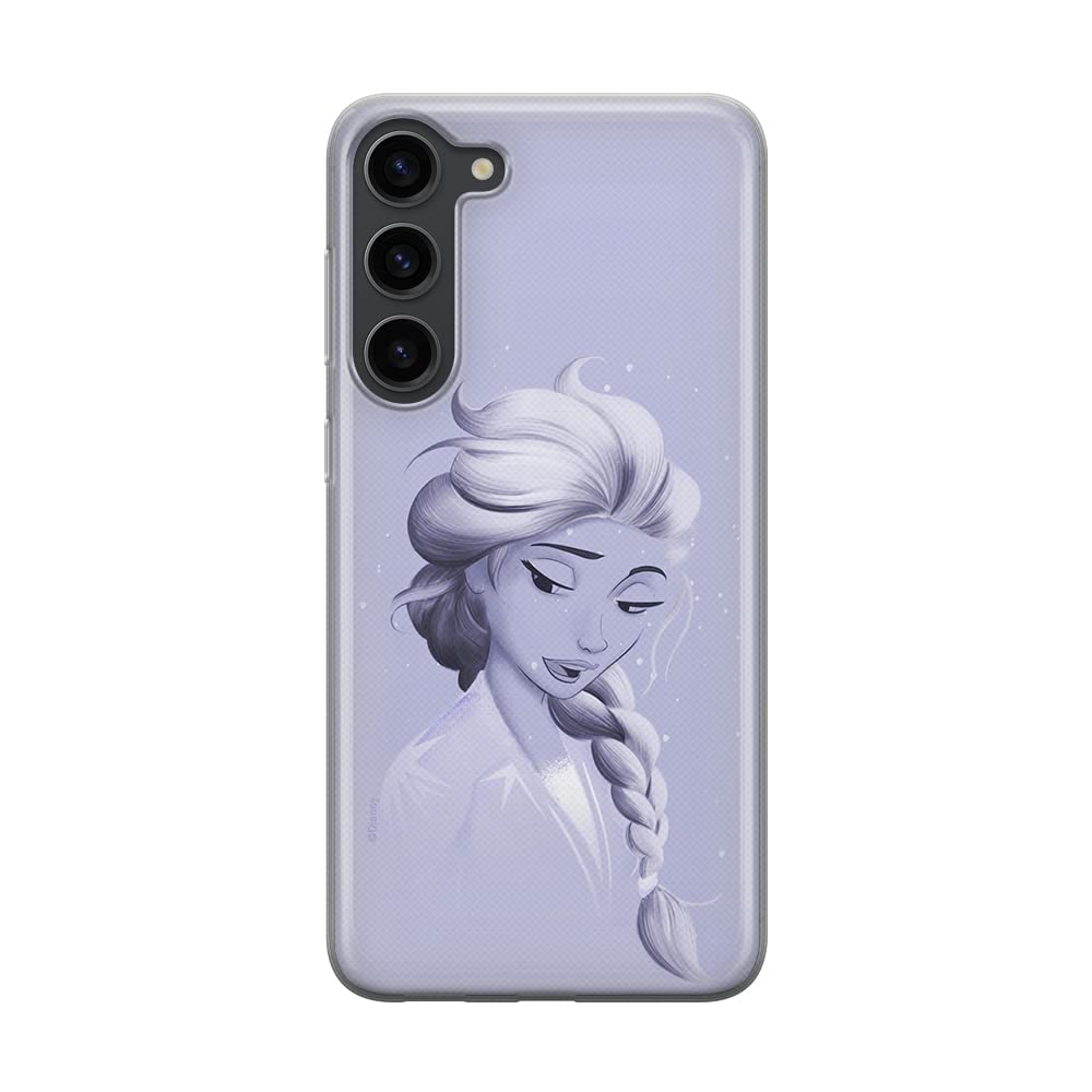 ERT GROUP mobile phone case for Samsung S23 original and officially Licensed Disney pattern Elsa 013 optimally adapted to the shape of the mobile phone, case made of TPU