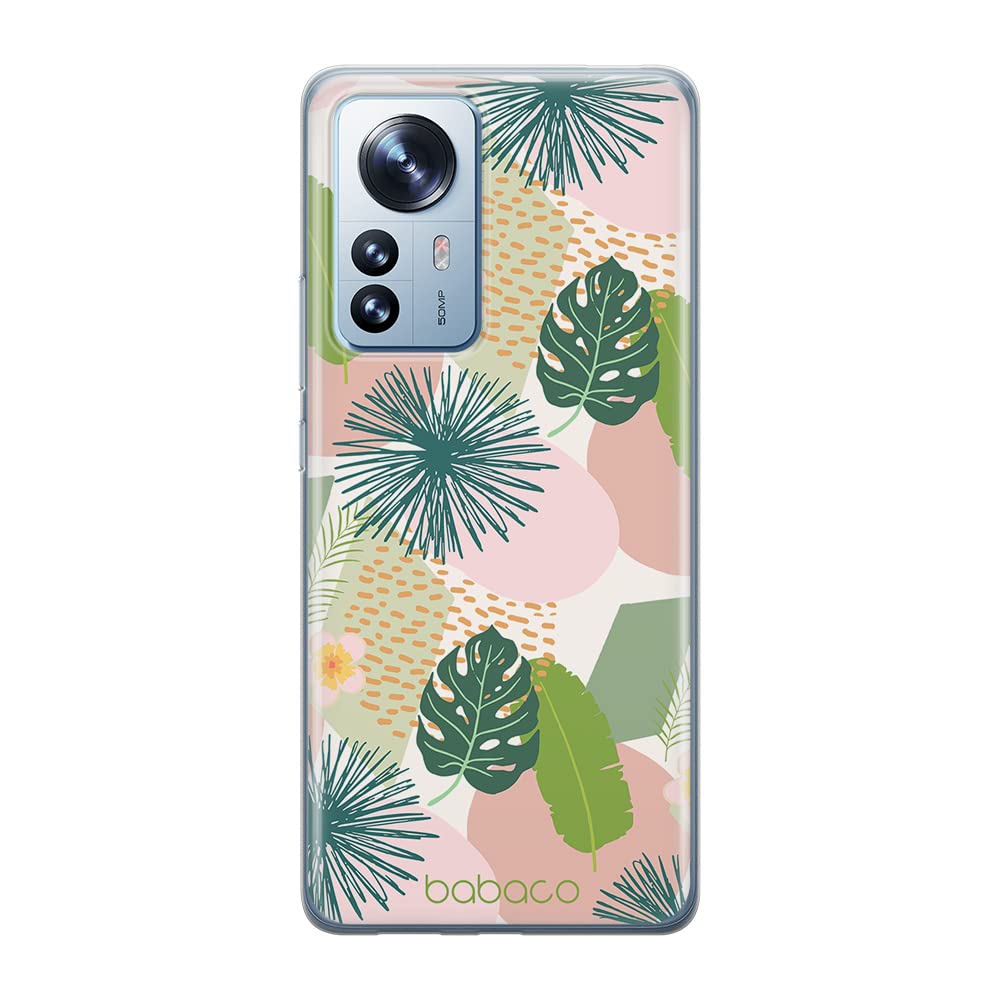 Babaco ERT GROUP mobile phone case for Xiaomi 12 PRO original and officially Licensed pattern Plants 012 optimally adapted to the shape of the mobile phone, case made of TPU