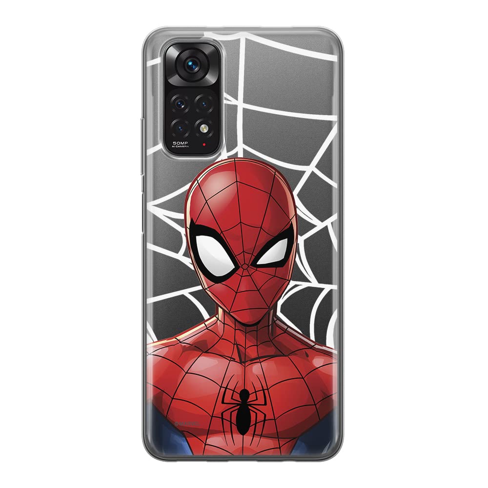 ERT GROUP mobile phone case for Xiaomi REDMI NOTE 11S 4G / REDMI NOTE 11 4G original and officially Licensed Marvel pattern Spider Man 012, partially transparent