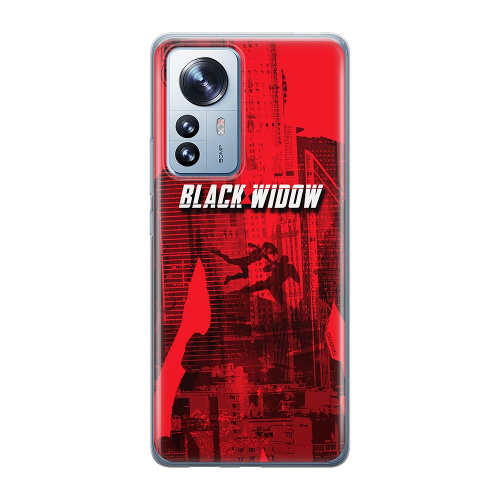 ERT GROUP mobile phone case for Xiaomi 12 / 12X original and officially Licensed Marvel pattern Black Widow 007 optimally adapted to the shape of the mobile phone, case made of TPU