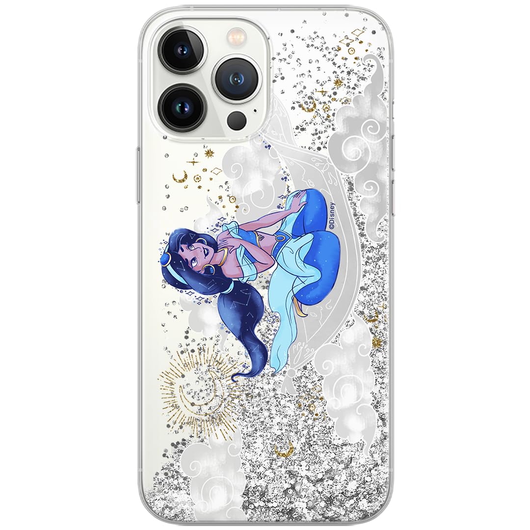 ERT GROUP mobile phone case for Apple Iphone 14 original and officially Licensed Disney pattern Jasmine 006 optimally adapted to the mobile phone, with glitter overflow effect