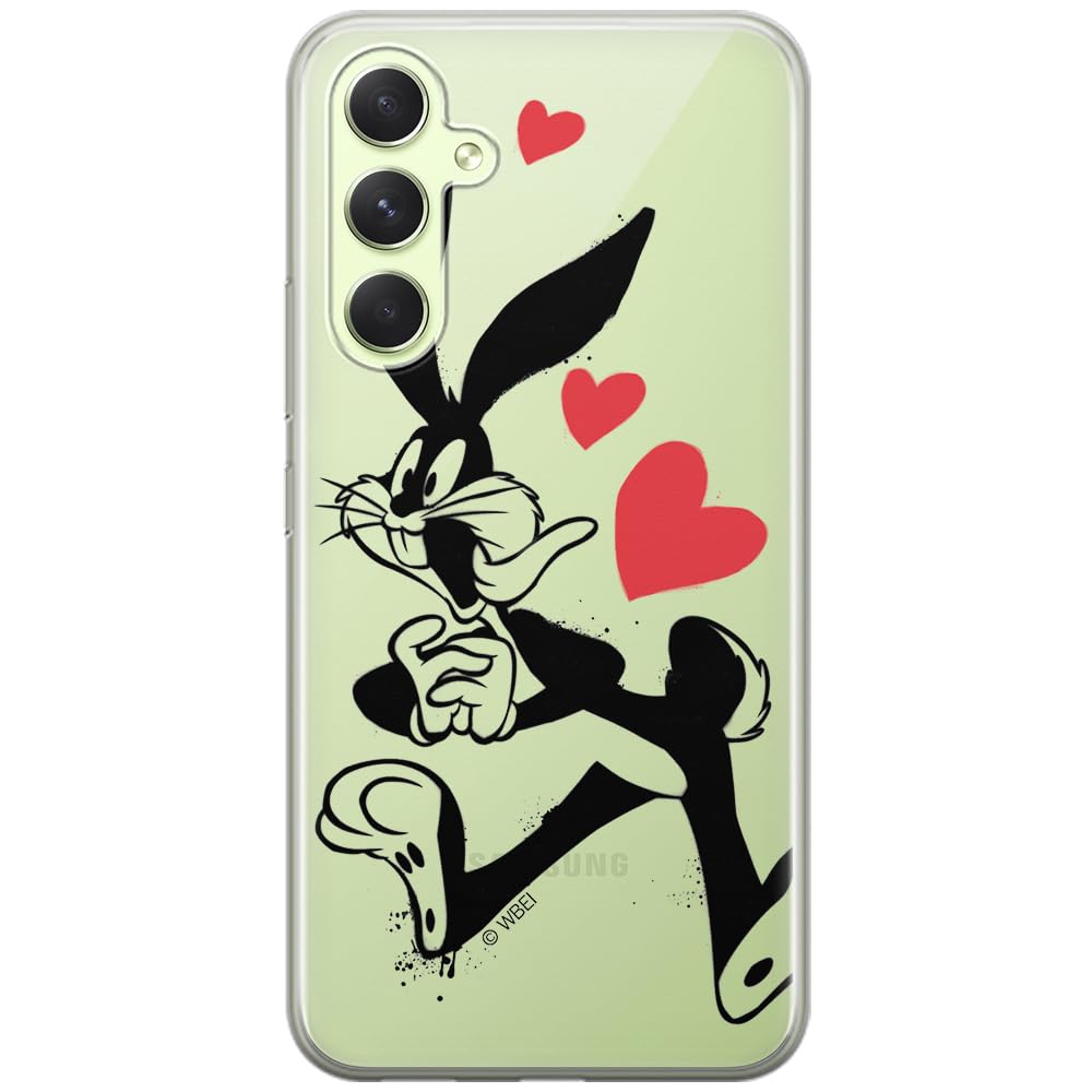 ERT GROUP mobile phone case for Samsung A54 5G original and officially Licensed Looney Tunes pattern Bugs 002 optimally adapted to the shape of the mobile phone, partially transparent