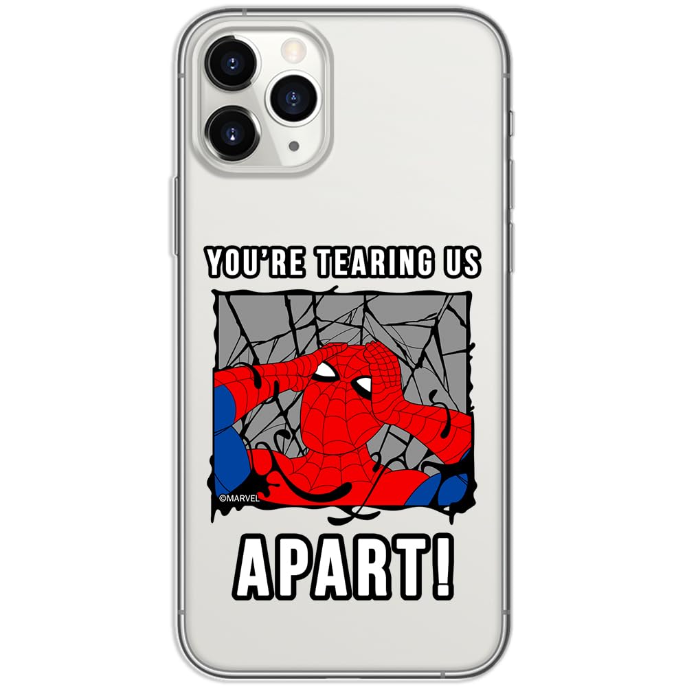 ERT GROUP mobile phone case for Iphone 11 PRO original and officially Licensed Marvel pattern Spider Man 035 optimally adapted to the shape of the mobile phone, partially transparent